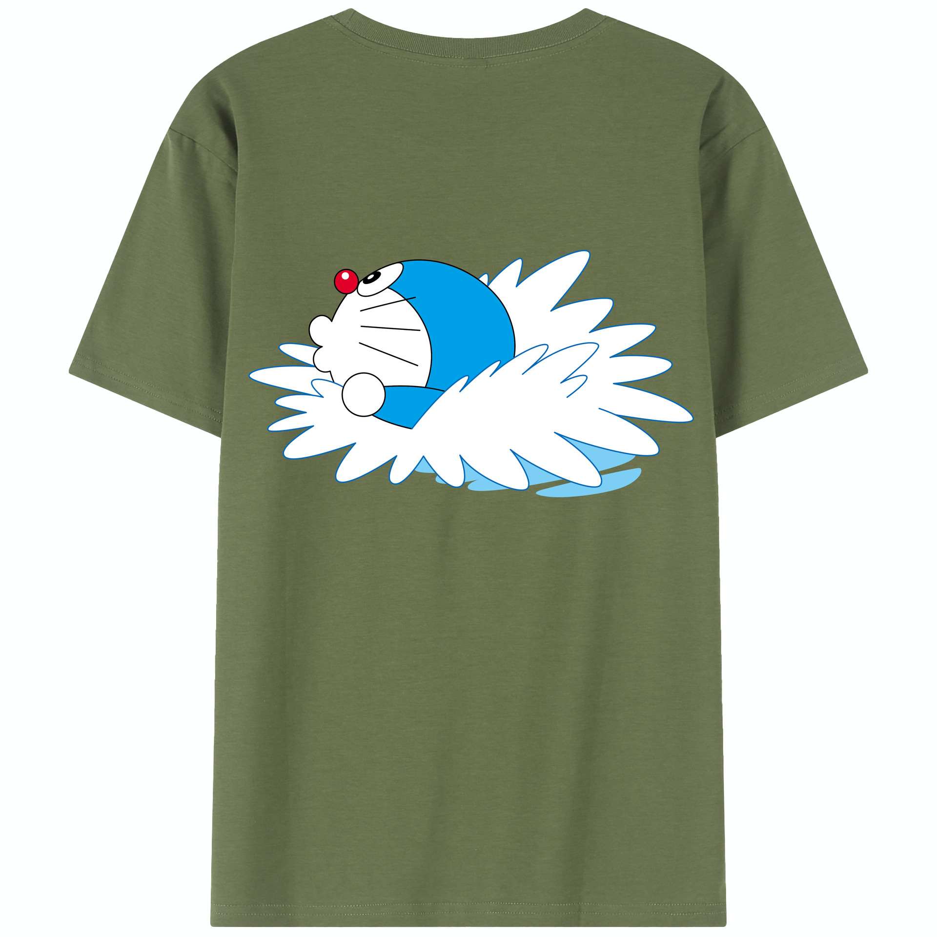 （画像用） ドラえもん Doraemon 綿100％半袖Tシャツ（背面プリント）